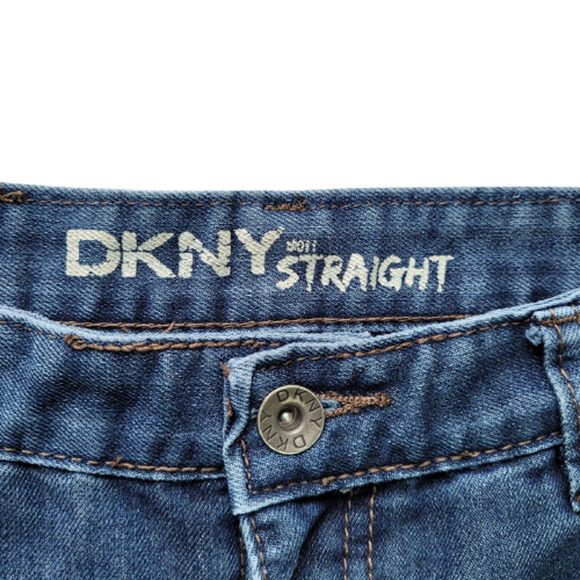 DKNY Boys Youth Medium Wash Blue Straight Leg Denim Jeans Size 18 - Picture 6 of 7